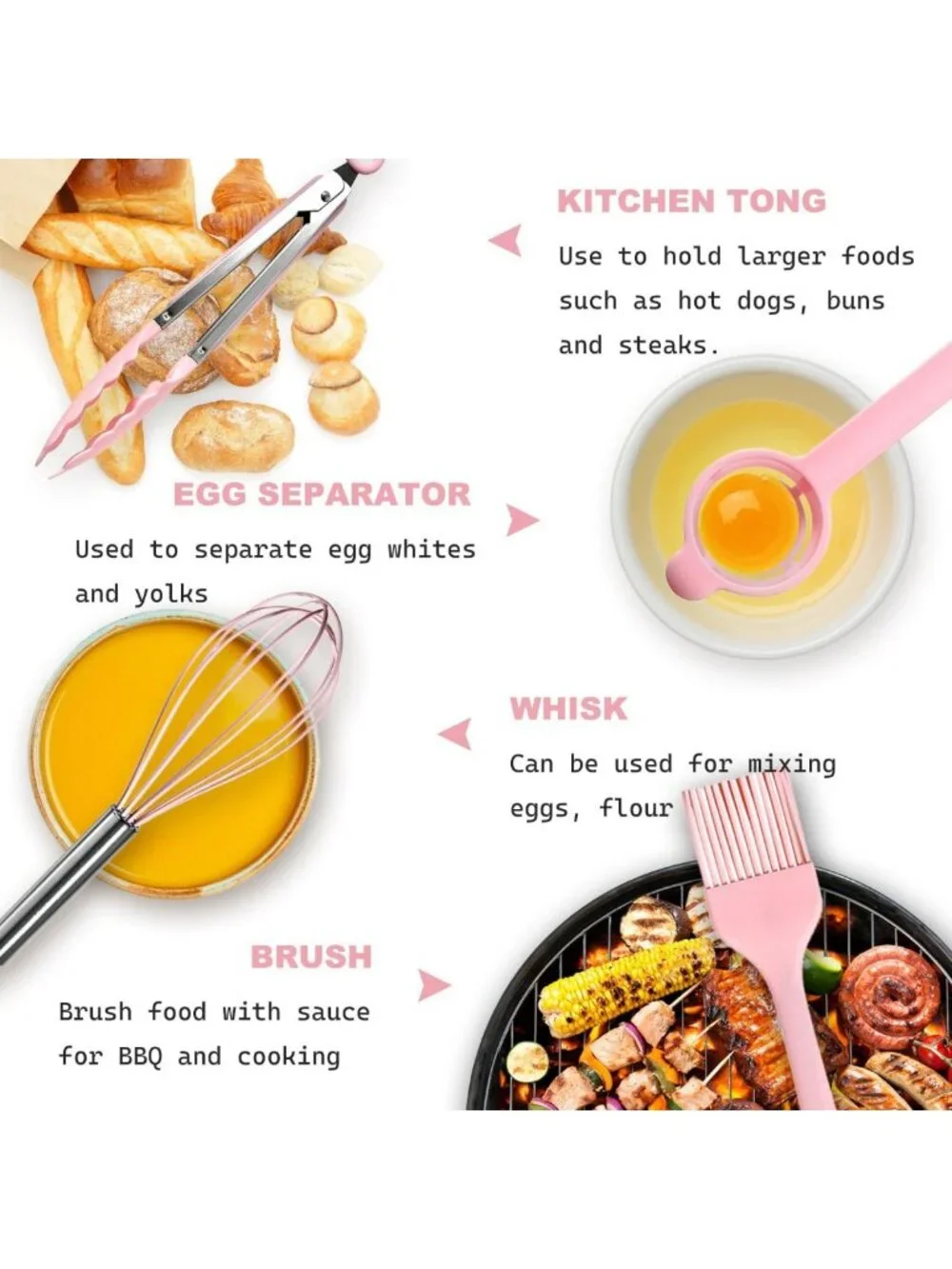 15-Piece Non-Toxic Silicone Kitchen Utensils Set, Heat Resistant & Dishwasher